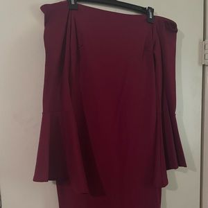 Off the shoulder fitted dress